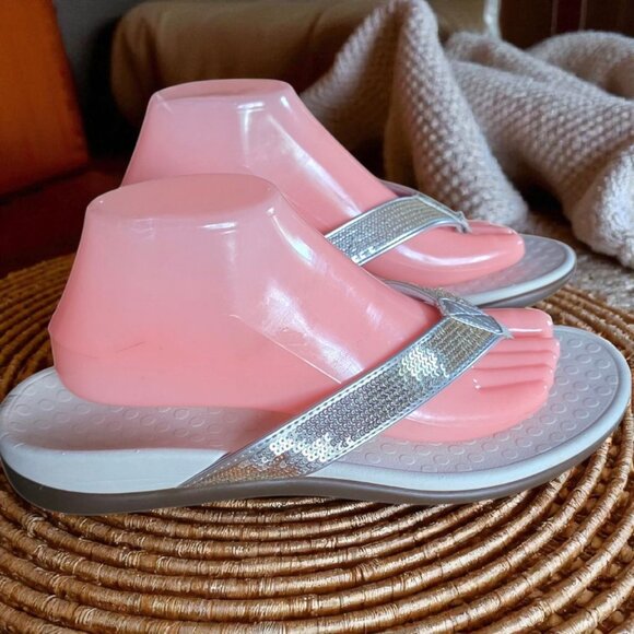 VIONIC ( 9 ) TIDE  Podiatrist-Designed Footbed Orthotic Support Leather Sequin - Picture 3 of 10